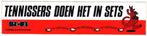 Sticker sport tennis - Tennissers doen het in sets - Bifi, Verzenden, Zo goed als nieuw, Sport