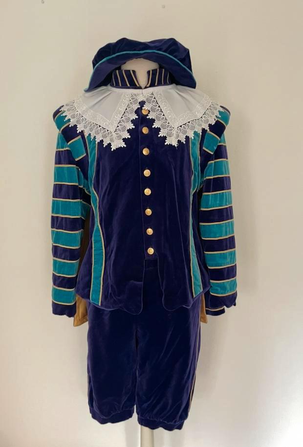Zeer chique pieten kostuum te koop aangeboden, Diversen, Sinterklaas, Zo goed als nieuw, Ophalen of Verzenden