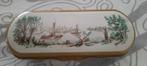 vintage theelepel blikje met een afbeelding rivierlandschap, Antiek en Kunst, Ophalen of Verzenden