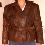 Lederen jas / Leren jas bruin Unisex ( z.g.a.n. ), Ophalen of Verzenden, Tweedehands, Dames, Jas | leer