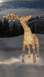 Exclusief Groot staand Led-Rendier In Glasoptiek. 400 Led's, Verzenden, Nieuw