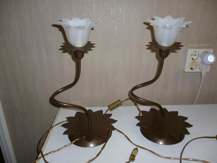 set van 2 mooie schemerlampjes, Huis en Inrichting, Lampen | Tafellampen, Zo goed als nieuw, Minder dan 50 cm, Ophalen of Verzenden