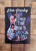 Elvs Presley king of rock n roll reclamebord van metaal deco, Huis en Inrichting, Woonaccessoires | Tekstborden en Spreuken, Info@deconoord.nl