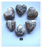 6 x Banded Brown Onyx Aragoniet Harten, zie beschrijving, Nieuw, Ophalen of Verzenden, X, X
