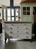 SALE: antieke Engelse ladekast, brocante vintage commode, Ophalen, Gebruikt, 100 tot 150 cm, -