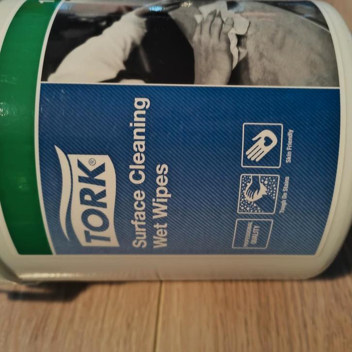 Tork Reinigingsdoekjes - 4 doekjes gebruikt, Doe-het-zelf en Verbouw, Verf, Beits en Lak, Nieuw, Beits, Minder dan 5 liter, Wit