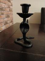Cobra Kandelaar - Metaal - Zwart,19cm, Gebruikt, Zwart, Ophalen of Verzenden, Metaal