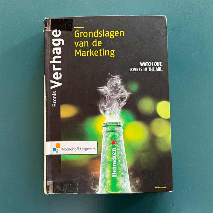 Studieboek Grondslagen Marketing - Bronis Verhage (HBO), Boeken, Economie, Management en Marketing, Zo goed als nieuw, Economie en Marketing