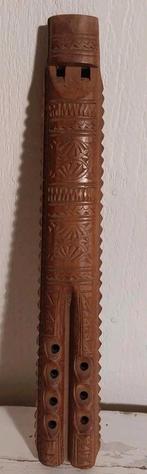 Vintage blaasinstrument van hout fluit muziekinstrument oud, Overige typen, Ophalen of Verzenden, Zo goed als nieuw