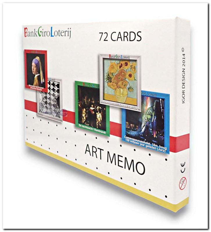 Art Memo - BankGiroLoterij, Hobby en Vrije tijd, Gezelschapsspellen | Overige, Zo goed als nieuw, Drie of vier spelers, Ophalen of Verzenden