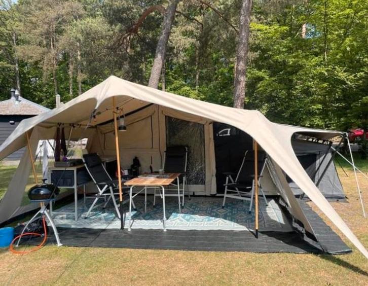 Zeer complete Campooz Lazy Jack 2021 vouwwagen trekking, Caravans en Kamperen, Tenten, tot en met 4, Zo goed als nieuw, Ophalen