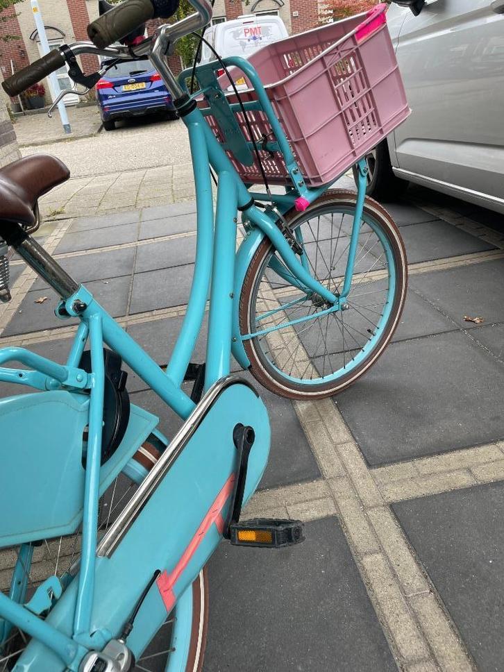 Popal 22 inch fiets Daily Dutch turquoise, Fietsen en Brommers, Fietsen | Meisjes, Gebruikt, 22 inch, Handrem, Versnellingen, Ophalen