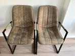 Twee (leger) groene stoelen te koop, in goede staat!, Huis en Inrichting, Ophalen, Zo goed als nieuw, Twee