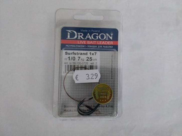Dragon Surfstrand 1x7 Onderlijn, Watersport en Boten, Hengelsport | Roofvissen, Nieuw, Haak, Ophalen of Verzenden