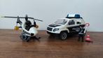 Politiewagen helicopter politie auto politieauto playmobil, Ophalen of Verzenden, Zo goed als nieuw