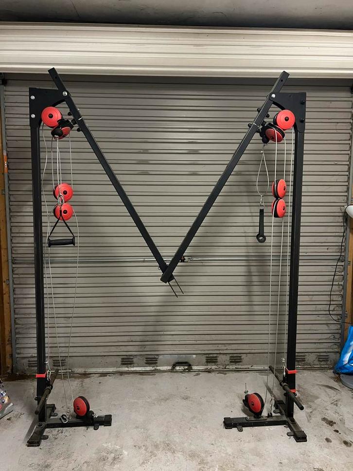 Krachtstation, Sport en Fitness, Fitnessapparatuur, Gebruikt, Krachtstation, Armen, Metaal, Ophalen