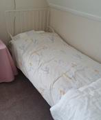 Metalen meidenbed 200x80 cm, wit met matras en lattenbodem., Ophalen, Eenpersoons, Wit, Zo goed als nieuw