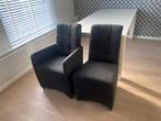 Eetkamerstoelen 6 stuks met wielen, Ophalen, Gebruikt, Zwart, Vijf, Zes of meer stoelen