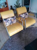 2 leuke leren stoelen€ 175, Huis en Inrichting, Fauteuils, Ophalen of Verzenden, Zo goed als nieuw, 75 tot 100 cm, 50 tot 75 cm