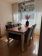 Eettafel + stoelen, Ophalen, Riviera maison, Teakhout, 50 tot 100 cm