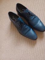Floris van Bommel trendy leren herenschoenen, 8, Ophalen of Verzenden, Zo goed als nieuw, Blauw
