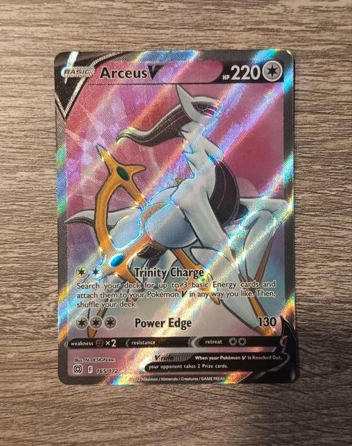 Arceus V Full Art (BRS165), Hobby en Vrije tijd, Verzamelkaartspellen | Pokémon, Zo goed als nieuw, Losse kaart, Ophalen of Verzenden