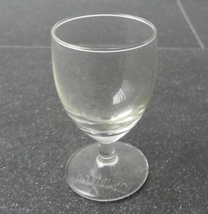 Hartevelt jenever glaasje vieux glas jeneverglas, Huis en Inrichting, Keuken | Servies, Gebruikt, Glas of Glazen, Effen, Glas