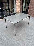 Te koop Tuintafel voorzien van HPL blad met houtnerfprint, Ophalen, Zo goed als nieuw, Rechthoekig, Aluminium