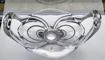 Vannes Le Chatel Kristal Glazen Schaal / Glaskunst Object beschikbaar voor biedingen