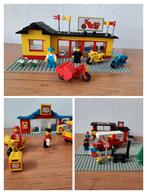 3 vintage Lego Classic Town sets, bus, motors, postkantoor, Ophalen of Verzenden, Gebruikt, Complete set, Lego