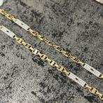 14 karaats gouden ketting flat magnum schakel massief, Sieraden, Tassen en Uiterlijk, Kettingen, Ophalen of Verzenden, Nieuw, Goud