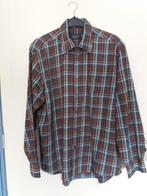Een bruin geruit overhemd met lange mouwen., Kleding | Heren, ADAM friday., Bruin, Ophalen of Verzenden, Zo goed als nieuw
