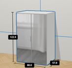PLATSA Kast met spiegels, Ophalen, Met deur(en), 100 tot 150 cm, 100 tot 150 cm