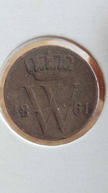 1/2 cent 1861 | halve cent 1861  beschikbaar voor biedingen