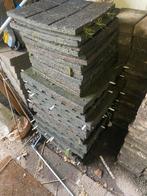 Gebruikte Rubberen Speelplaatstegel grijs 50x50x4,5cm, Tuin en Terras, Ophalen, Gebruikt, 10 m² of meer, Beton
