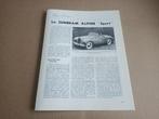 Test (uit oud tijdschrift) Sunbeam Alpine Sport (1954), Verzamelen, Automerken, Motoren en Formule 1, Verzenden