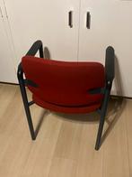 Rode Stoffen Stoel met Metalen Frame, Huis en Inrichting, Stoelen, Gebruikt, Ophalen of Verzenden, Rood, Eén