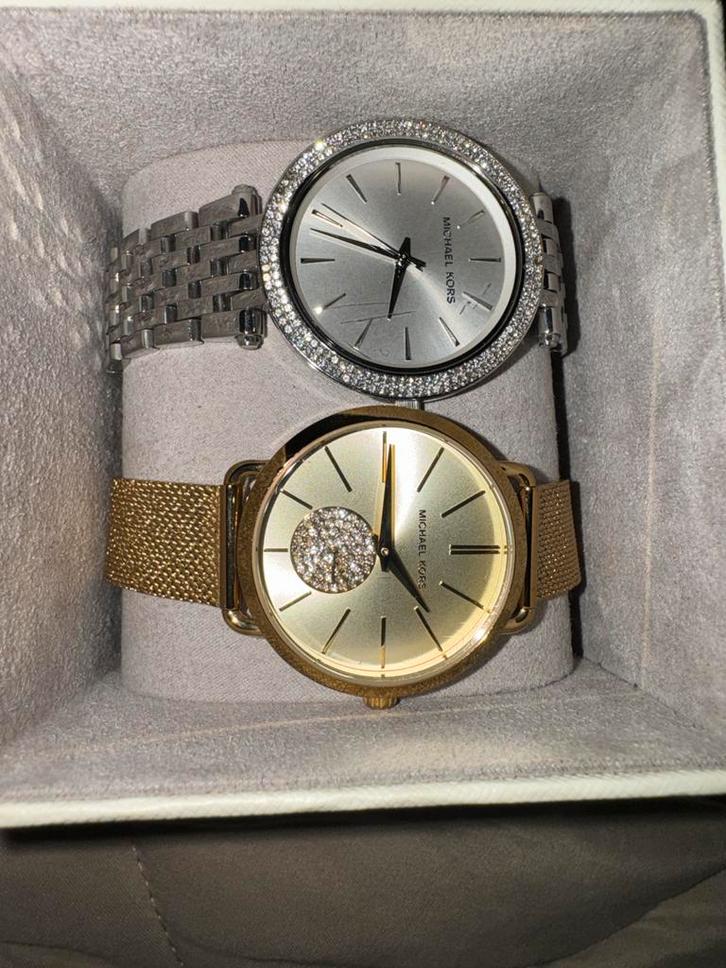 Michael Kors Horloges - Goud & Zilver, Sieraden, Tassen en Uiterlijk, Horloges | Dames, Zo goed als nieuw, Polshorloge, Overige merken