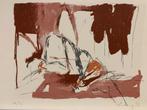 Sabine Ludwig - Abstract litho van knielend figuur, Ophalen of Verzenden