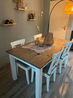 4 stoelen te koop ( zonder tafel), Huis en Inrichting, Stoelen, Ophalen, Gebruikt, Grijs, Vier