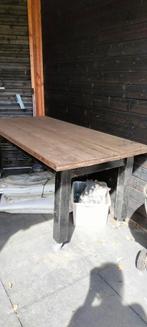 Picknicktafel op wielen met 2 banken, Ophalen, Gebruikt, Rechthoekig, Hout