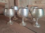 6 verzilverde cognac bekers, Antiek en Kunst, Ophalen of Verzenden, Zilver