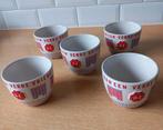 5 Douwe Egberts mokken zonder oor. Set van 5., Huis en Inrichting, Keuken | Servies, Ophalen of Verzenden, Zo goed als nieuw, Overige stijlen