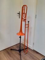 Schuiftrombone Yamaha oranje!!, Muziek en Instrumenten, Ophalen, Gebruikt, Tenor, Met koffer