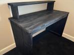 Zwart steigerhout bureau, Huis en Inrichting, Ophalen, Zo goed als nieuw