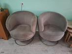 2 fauteuils, Huis en Inrichting, Fauteuils, Ophalen, 75 tot 100 cm, Zo goed als nieuw, Metaal