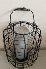 Kandelaar met grote zilveren kaars, Ophalen of Verzenden, Zo goed als nieuw