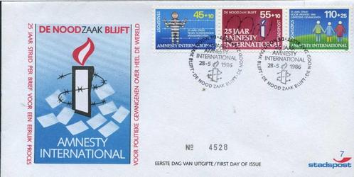 Nederland 1986 813 Amnesty International Stadspost, Postzegels en Munten, Brieven en Enveloppen | Nederland, Envelop, Ophalen of Verzenden
