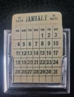 Antieke eeuwigdurende Kalender STERLING Zilver 925/000, Diversen, Kalenders, Ophalen of Verzenden, Jaarkalender, Gebruikt