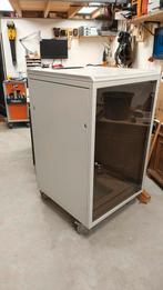 Grote serverkast met glazen deur 80x80x116/136, Ophalen, Gebruikt, Glas, Plaatstaal
